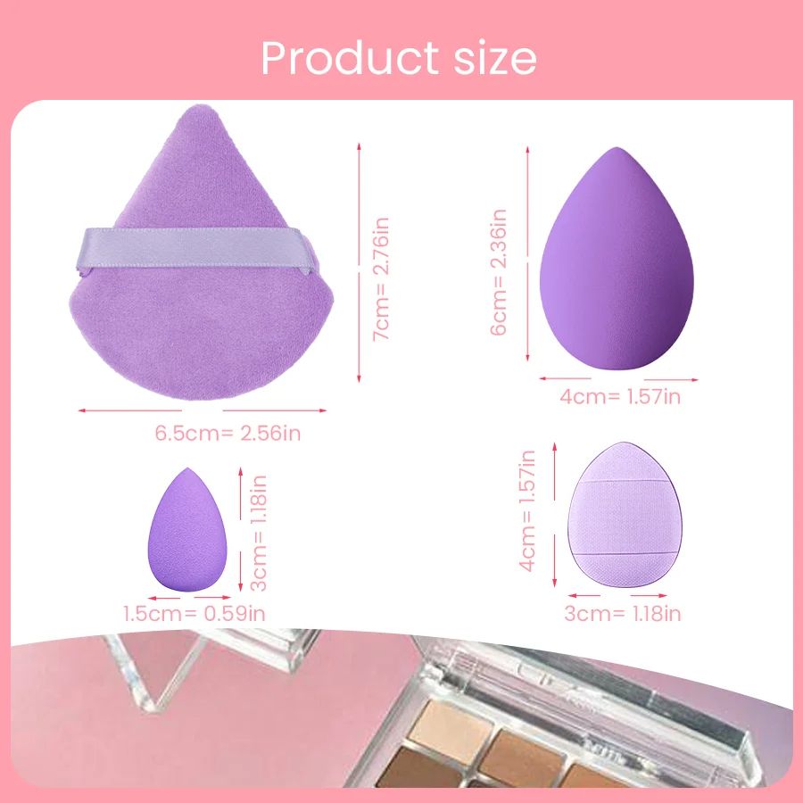 Makeup Tool Set With Giant Soft Makeup Egg Sponges Ideal For Powder Base Corner  Setting Best For N 5
