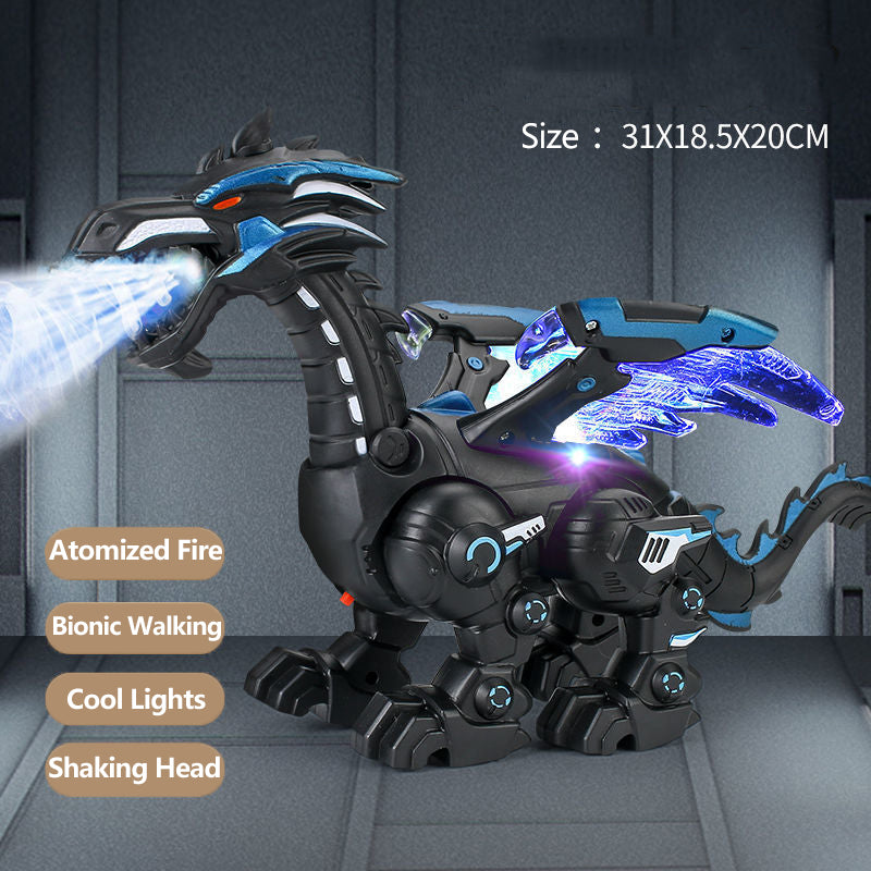 Simulation Fire Mechanical Dinosaur Toy Electric Water Spray Model With Cool Lights  Puzzle Game Fo 1
