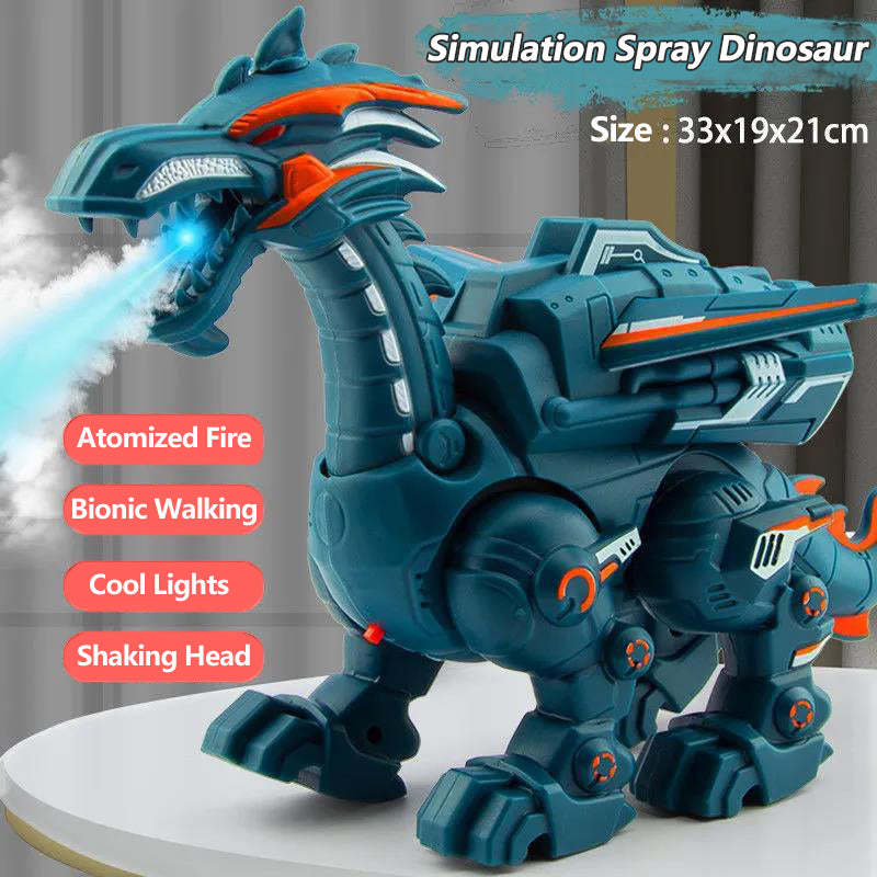 Simulation Fire Mechanical Dinosaur Toy Electric Water Spray Model With Cool Lights  Puzzle Game Fo 2