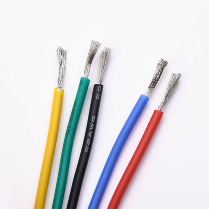 22 Gauge Tinned Copper Wire Set Flexible 22AWG Silicone Insulated Electric Wires 5 Colors 5m Or 10m 1