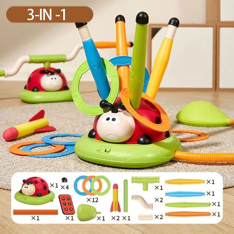 Ladybug Sport Entertainment Game Toy Multifunction Rope Skipping Machine Jump Rocket Launcher Outdo 3