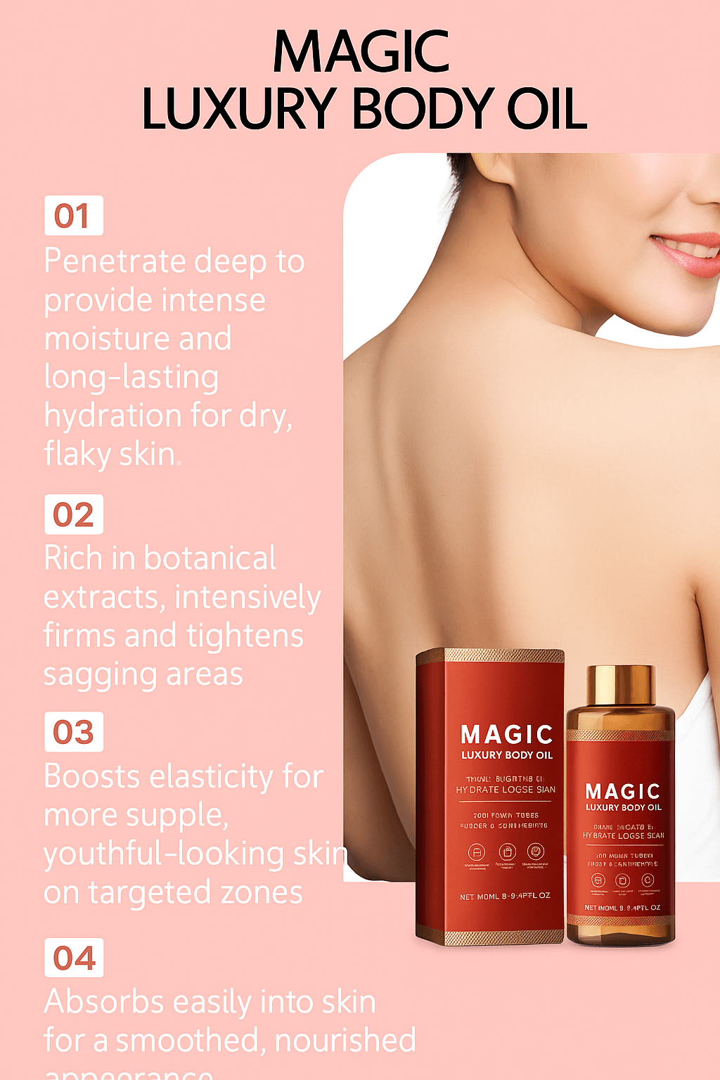 Magic Luxury Body Oil Firming  Deep Moisturizing Treatment For Sagging Skin 3