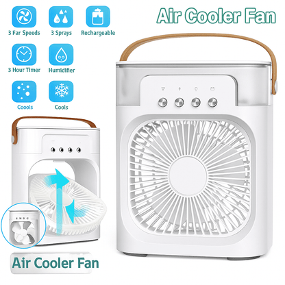 3in1 Portable Air Cooler With LED Night Light And Humidifier  Compact Cooling Solution For Home And 4