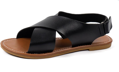 Summer Comfort Womens Flat Sandals  Soft PU Leather Beach Footwear For 2025 5