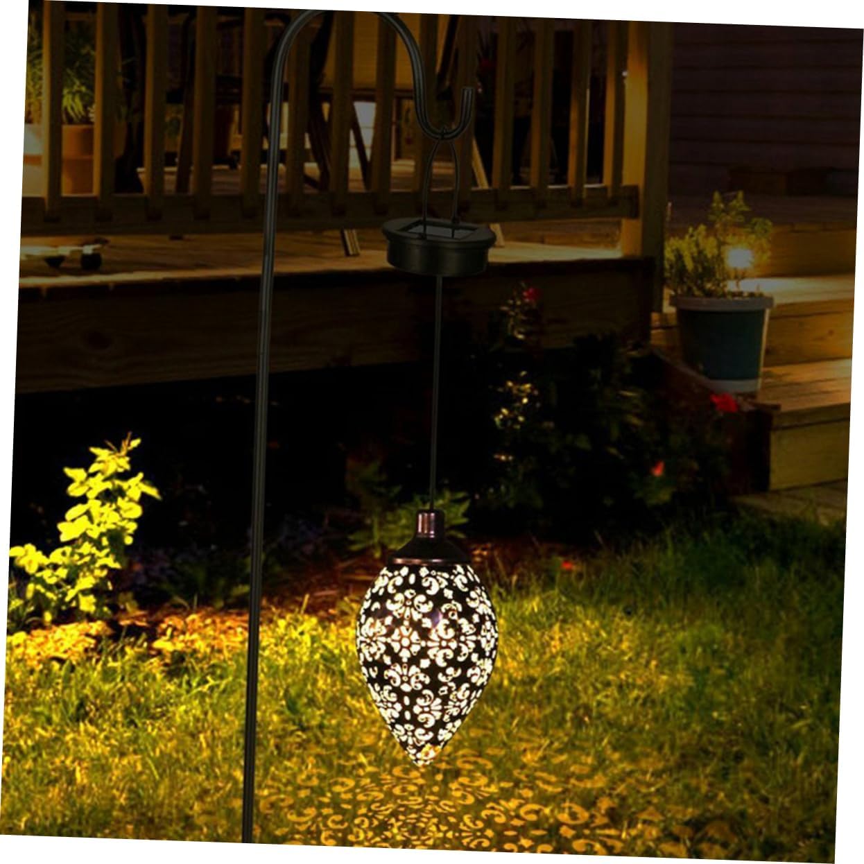 Solar Garden Projection Light  Waterproof Decorative Outdoor Drop Lamp For Fence Patio  Landscape 1