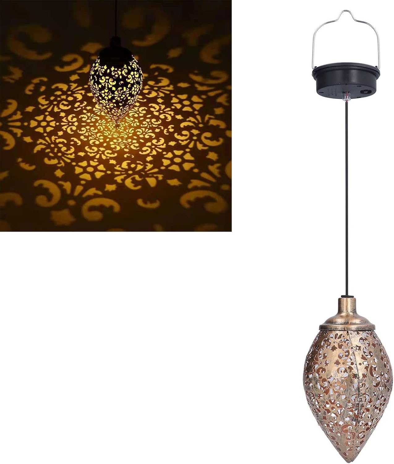 Solar Garden Projection Light  Waterproof Decorative Outdoor Drop Lamp For Fence Patio  Landscape 6