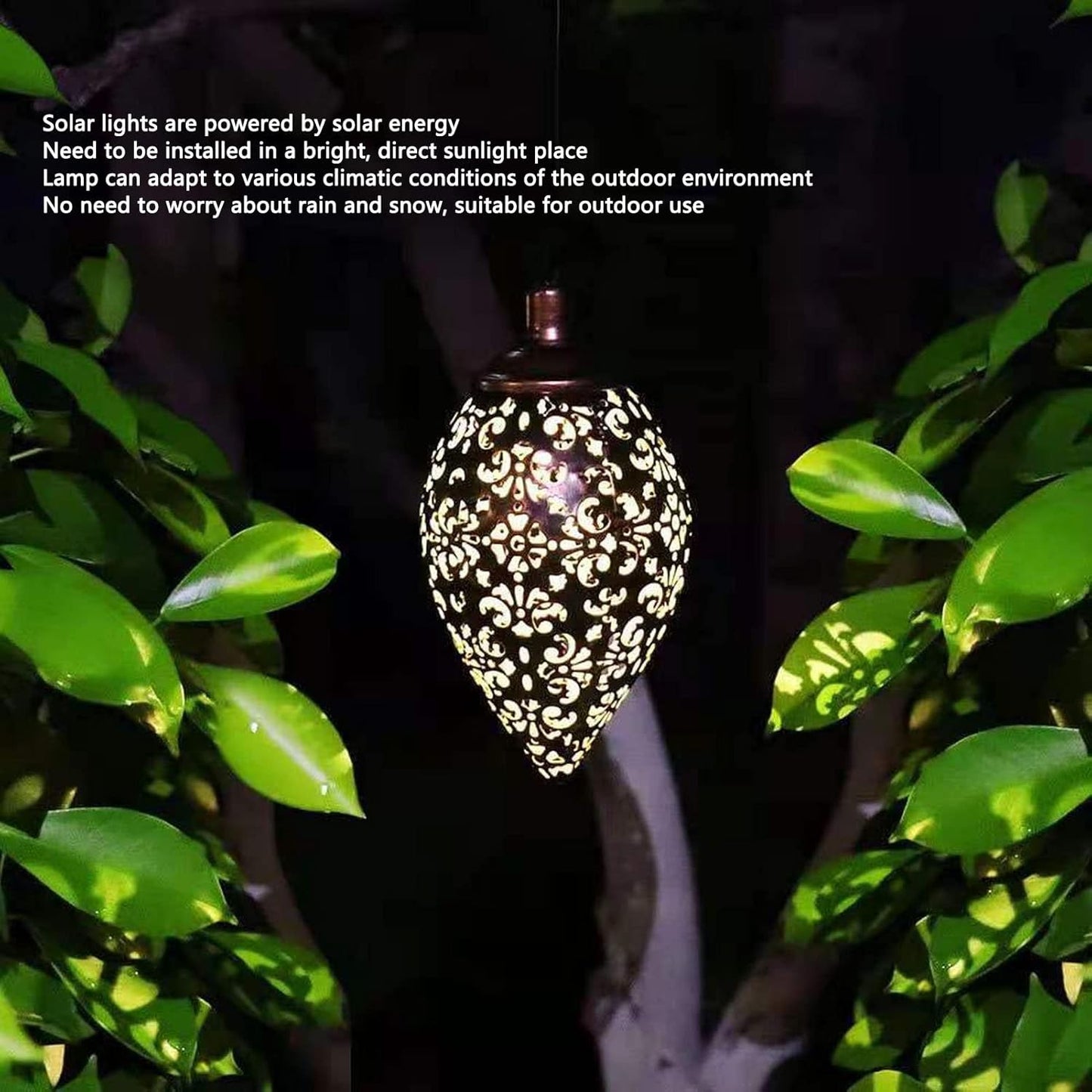Solar Garden Projection Light  Waterproof Decorative Outdoor Drop Lamp For Fence Patio  Landscape 3