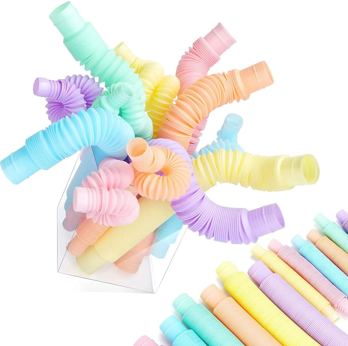 Mini Pop Tube Fidget Toys Durable Sensory Tubes For Kids With Autism Educational Colorful Building  2