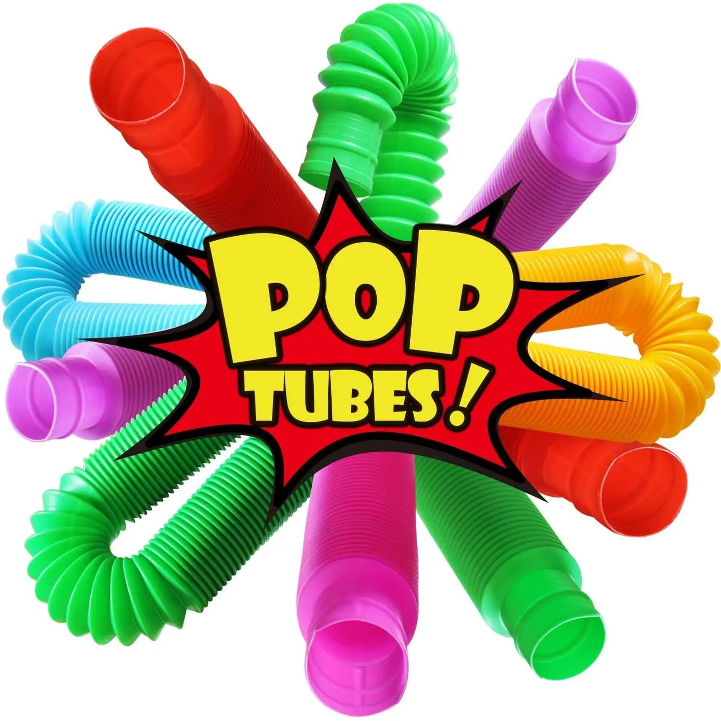Mini Pop Tube Fidget Toys Durable Sensory Tubes For Kids With Autism Educational Colorful Building  3