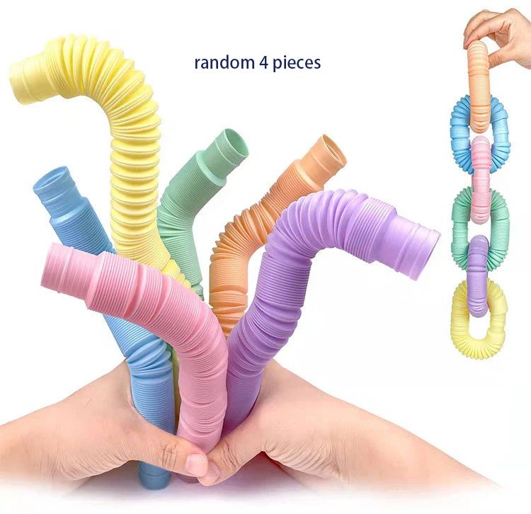Mini Pop Tube Fidget Toys Durable Sensory Tubes For Kids With Autism Educational Colorful Building  6