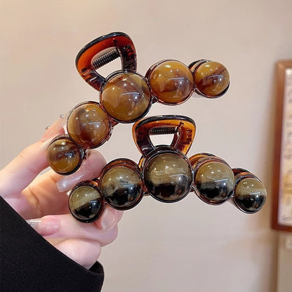 Retro Gradient Beaded Hair Claw Clip 11cm Geometric Hair Clip For Women 90s Y2K Fashion Hair Access 3