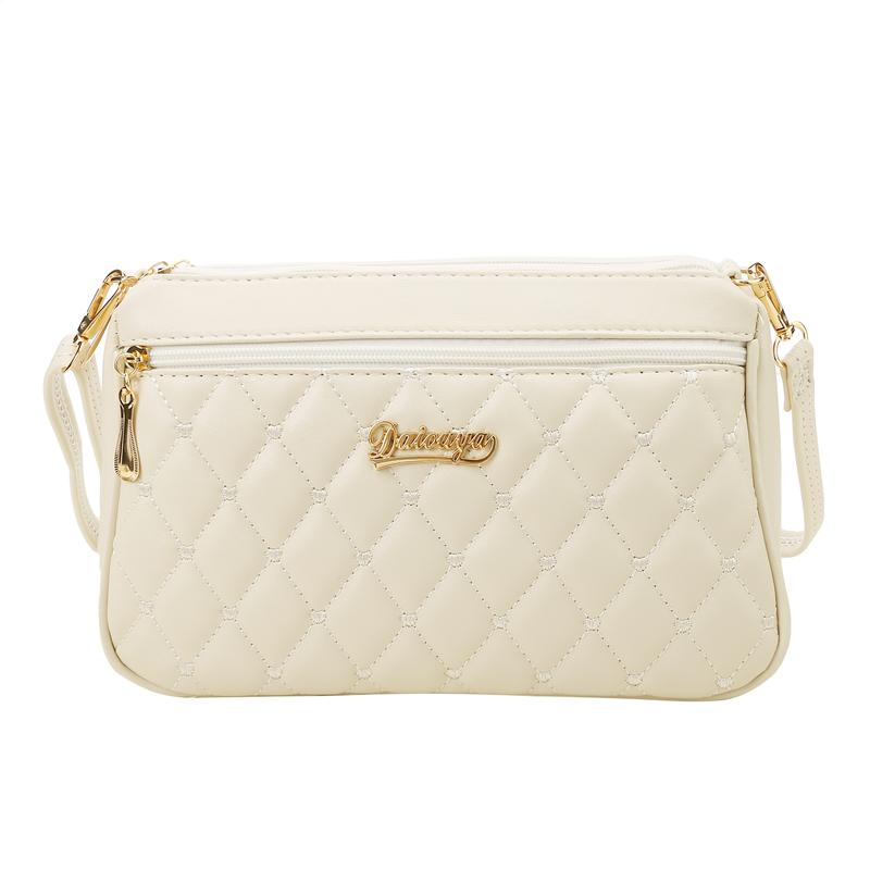 Elegant Embroidered Messenger Bag Stylish Women Leather Shoulder Handbag With Charm Accent 6