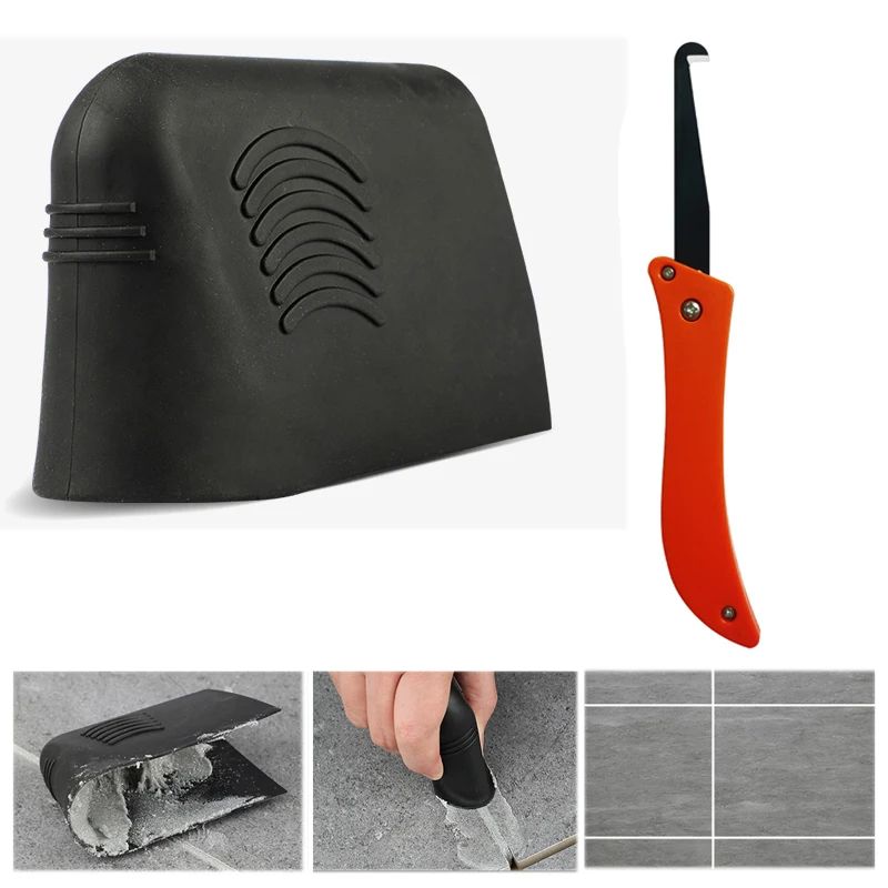 Silicone Manual Caulking Finisher Tool, Smooth Scraper for Polyurethane Sealant, Tile, Wooden Surfaces & Brick Repairs