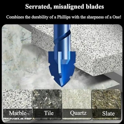 High Hardness Eccentric Drill Bit Set Precision Drilling For Glass Tile Ceramic Rock And Slabs With 4