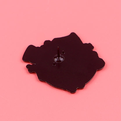 Cute Black Cat Enamel Pin Animal Brooch Lapel Pins for Backpack, Clothing & Witch Jewelry Halloween Gifts