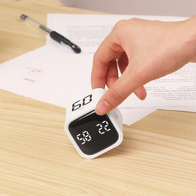 Mini Cube Timer, Flipping Gravity Sensor Countdown with LED Display & Dual Modes for Work or Kitchen