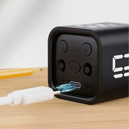 Mini Cube Timer Flipping Gravity Sensor Countdown With LED Display  Dual Modes For Work Or Kitchen 3