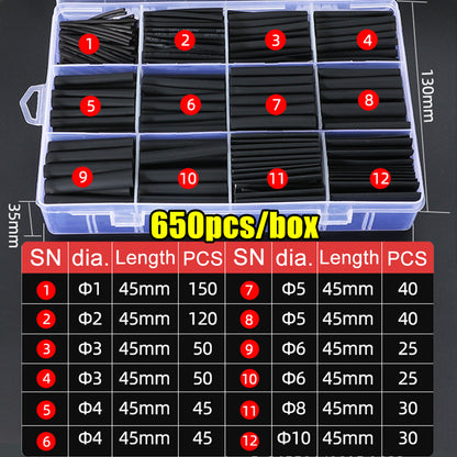 Heat Shrink Tube Kit 21 Shrink Ratio Flame Retardant Tubing For Electrical Wires Cables  DIY Repair 6