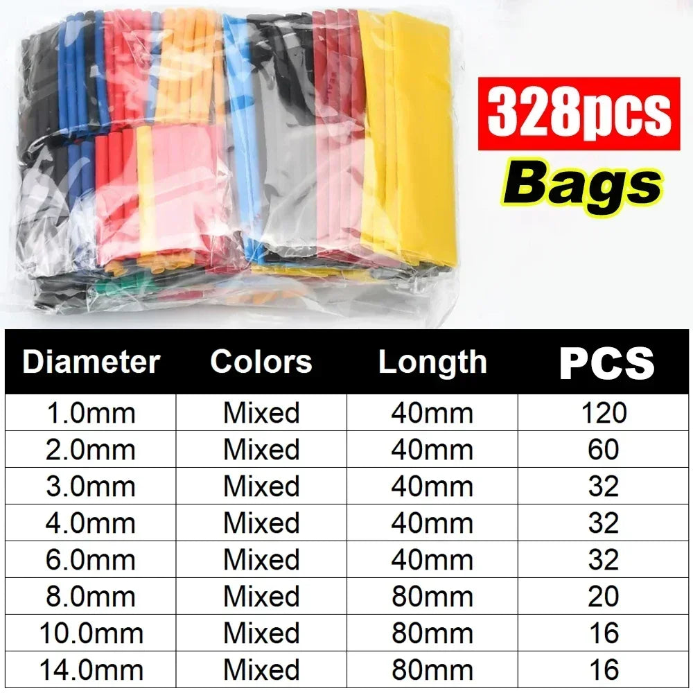 Heat Shrink Tube Kit 21 Shrink Ratio Flame Retardant Tubing For Electrical Wires Cables  DIY Repair 8