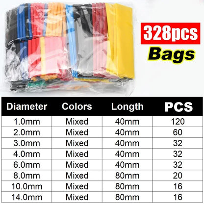 Heat Shrink Tube Kit 21 Shrink Ratio Flame Retardant Tubing For Electrical Wires Cables  DIY Repair 8