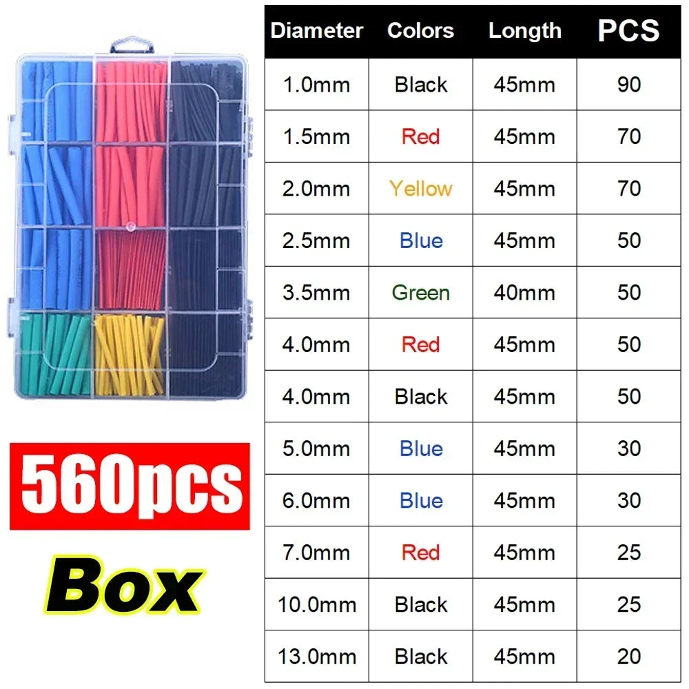 Heat Shrink Tube Kit 21 Shrink Ratio Flame Retardant Tubing For Electrical Wires Cables  DIY Repair 9