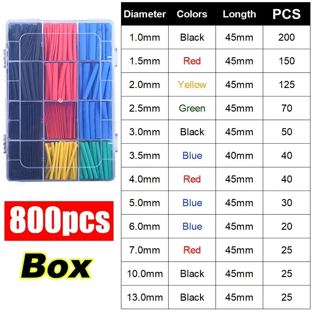 Heat Shrink Tube Kit 21 Shrink Ratio Flame Retardant Tubing For Electrical Wires Cables  DIY Repair 10