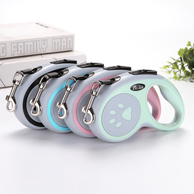 Automatic Retractable Nylon Dog Leash Durable Extending Cat Lead for Puppy Walking & Running