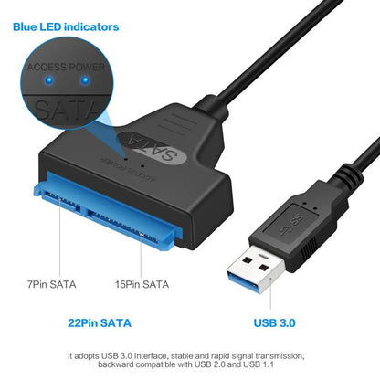 USB 30 To SATA III Cable Adapter 22 Pin SATA To USB Cord For External SSD HDD Hard Drive Conve 2