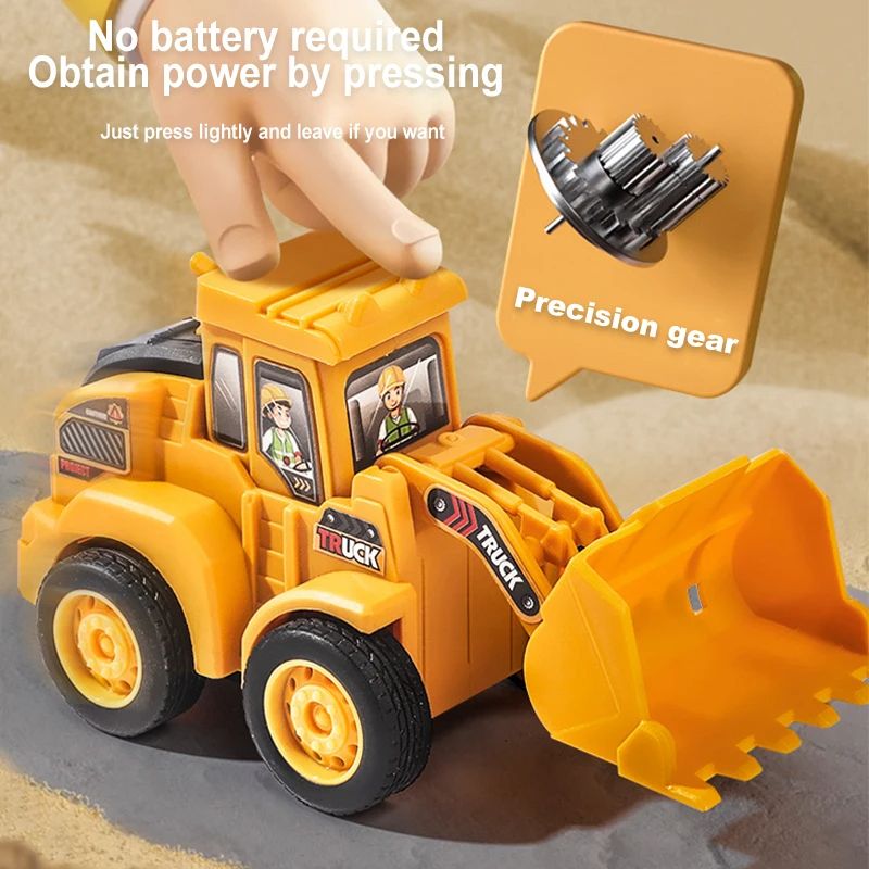 Engineering Vehicle Toy Set Press Sliding Excavator  Bulldozer Model For Kids Boys  Educational Con 2