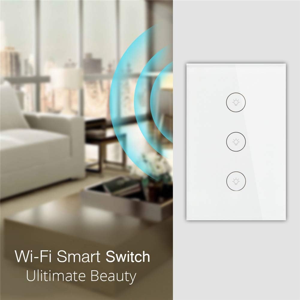 Tuya Smart WiFi Touch Light Switch  No Neutral Required Alexa  Google Home Compatible 1