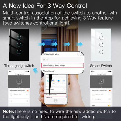 Tuya Smart WiFi Touch Light Switch  No Neutral Required Alexa  Google Home Compatible 11