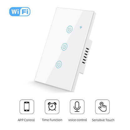 Tuya Smart WiFi Touch Light Switch – No Neutral Required, Alexa & Google Home Compatible