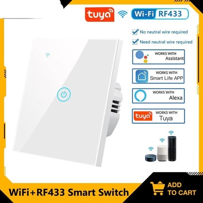 Tuya Smart WiFi Touch Light Switch  No Neutral Required Alexa  Google Home Compatible 6