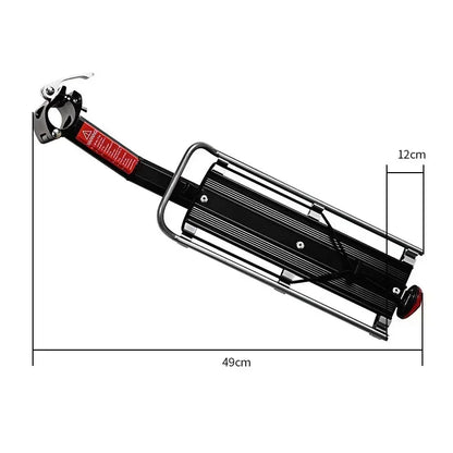 Quick Release Bike Cargo Rack Rear Bicycle Rack Aluminium Alloy Luggage Carrier 15kg Capacity 2