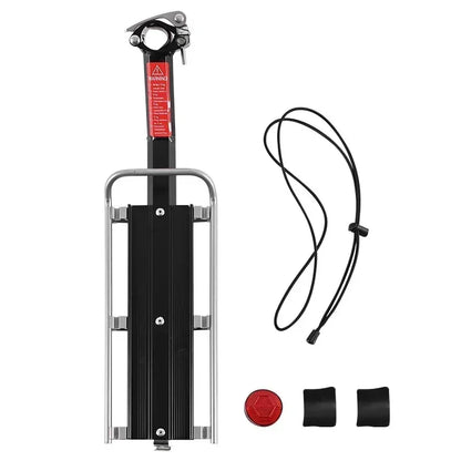 Quick Release Bike Cargo Rack Rear Bicycle Rack Aluminium Alloy Luggage Carrier 15kg Capacity 6