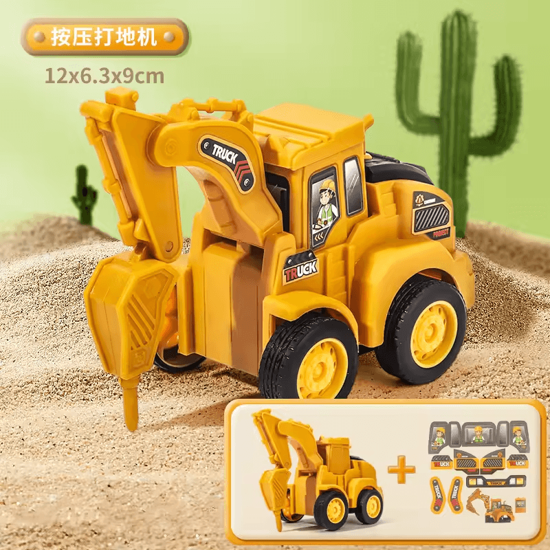 Engineering Vehicle Toy Set Press Sliding Excavator  Bulldozer Model For Kids Boys  Educational Con 5