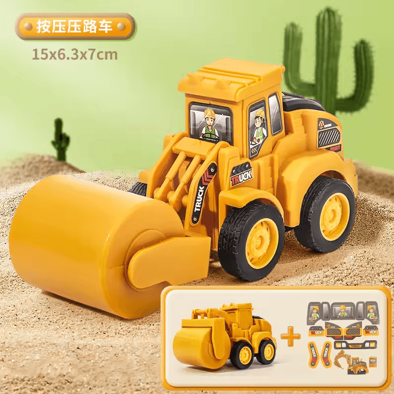 Engineering Vehicle Toy Set Press Sliding Excavator  Bulldozer Model For Kids Boys  Educational Con 6