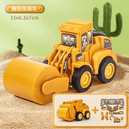 Engineering Vehicle Toy Set Press Sliding Excavator  Bulldozer Model For Kids Boys  Educational Con 6