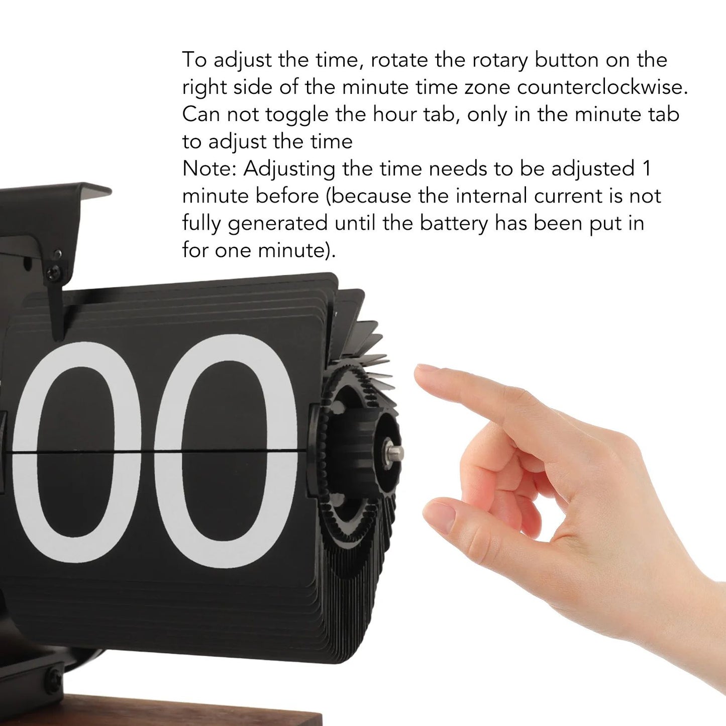 Retro Digital Flip Down Clock Battery Operated Mechanical Timepiece For Home Office And Room Decor 4
