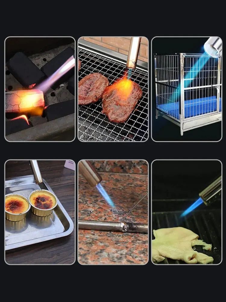 Adjustable Flame Butane Gas Torch With Auto Ignition Portable Blow Torch For BBQ Camping Cooking We 4