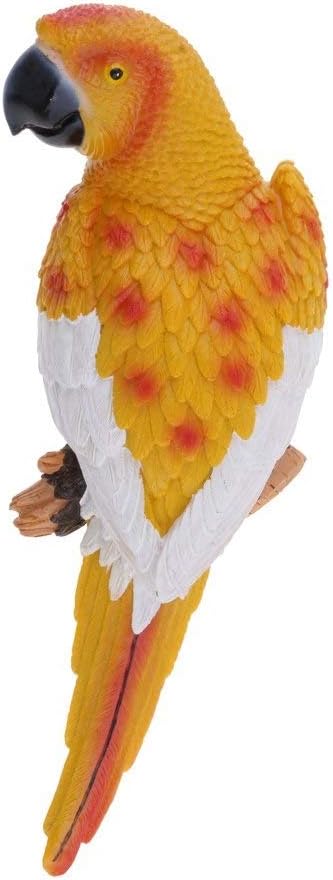 Whimsical Resin Parrot Wall Sculpture  Garden  Home TreeMounted Decoration 3