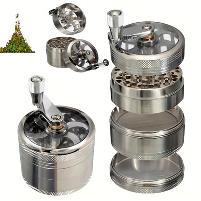 Premium Nut and Hard Spice Grinder, Manual Stainless Steel Crusher for Nutmeg, Ginger, Rock Salt & Peppercorn