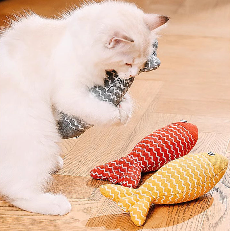 Interactive Cat Fish Toy Plush Catnip Simulation Fish For Kittens  Cats 1