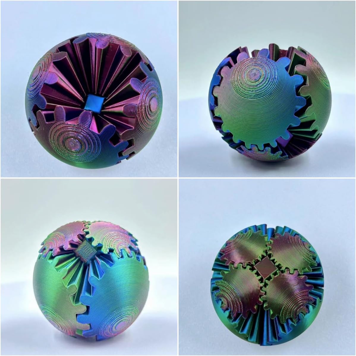 Gear Ball 3D Printed Fidget Toy Spin Ball Stress Relief Desk Toy For Adults  Kids 3