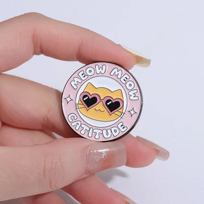 Jar AntiDepressants Cats Badge Bottle Mental Health Enamel Pin Brooch For Certified Cat Lady With M 4