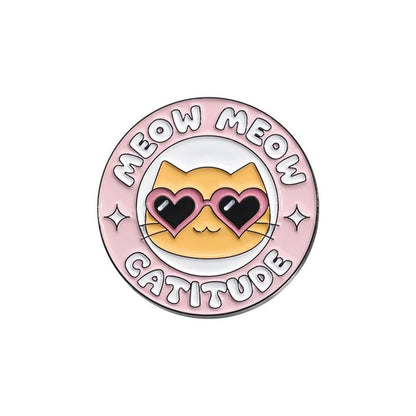 Jar AntiDepressants Cats Badge Bottle Mental Health Enamel Pin Brooch For Certified Cat Lady With M 8
