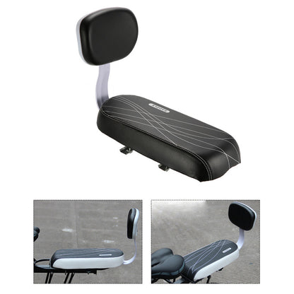 Soft Bicycle Rear Seat for Kids Adjustable Child Bike Seat with Backrest, Handle, Armrest & Footrest Pedals