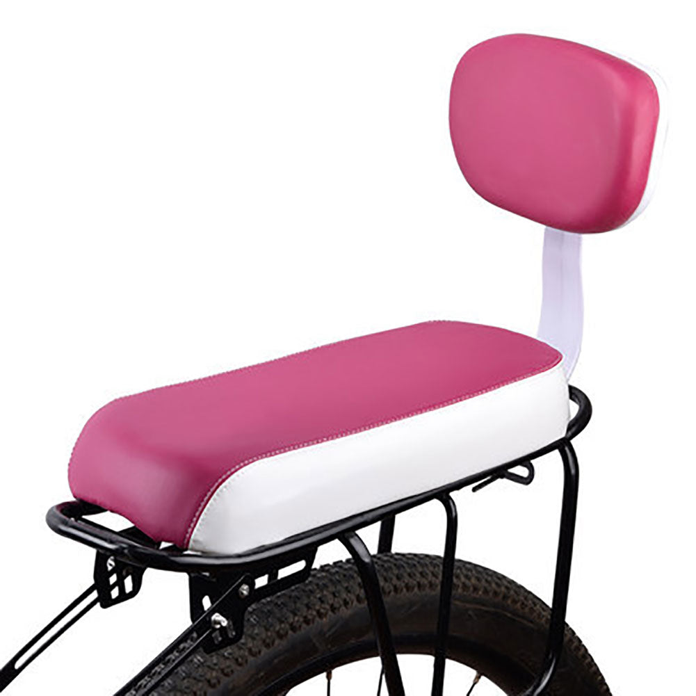 Soft Bicycle Rear Seat for Kids Adjustable Child Bike Seat with Backrest, Handle, Armrest & Footrest Pedals