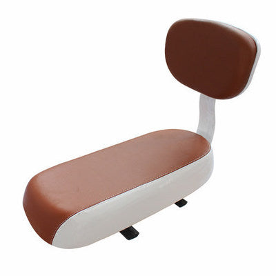 Soft Bicycle Rear Seat for Kids Adjustable Child Bike Seat with Backrest, Handle, Armrest & Footrest Pedals