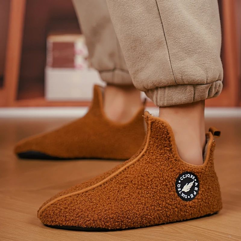 Winter Slippers For Men  Women NonSlip Warm Cotton Indoor Shoes For Couples Soft  Comfortable Flat  2